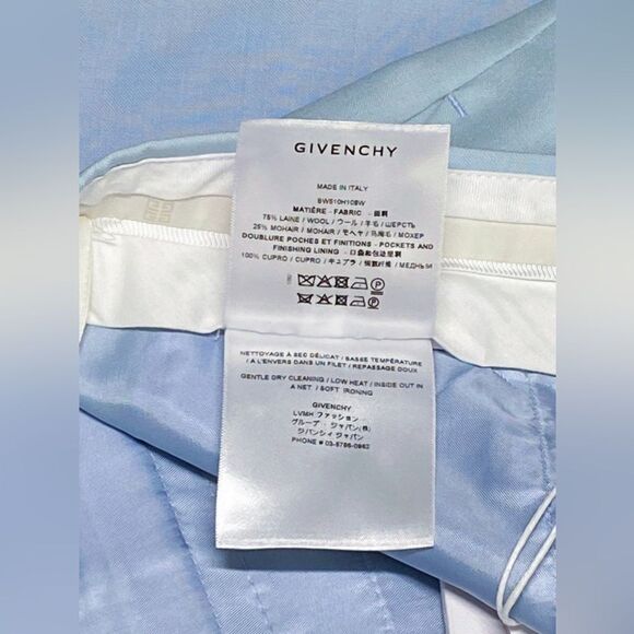 Givenchy Wool Straight-leg Trouser In Baby Blue size 36/us size 4 - Picture 12 of 14